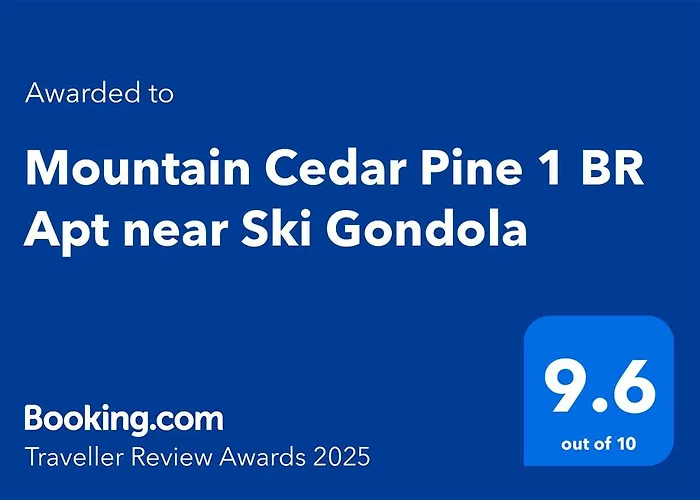 Mountain Cedar Pine 1 Bedroom Near Gondola